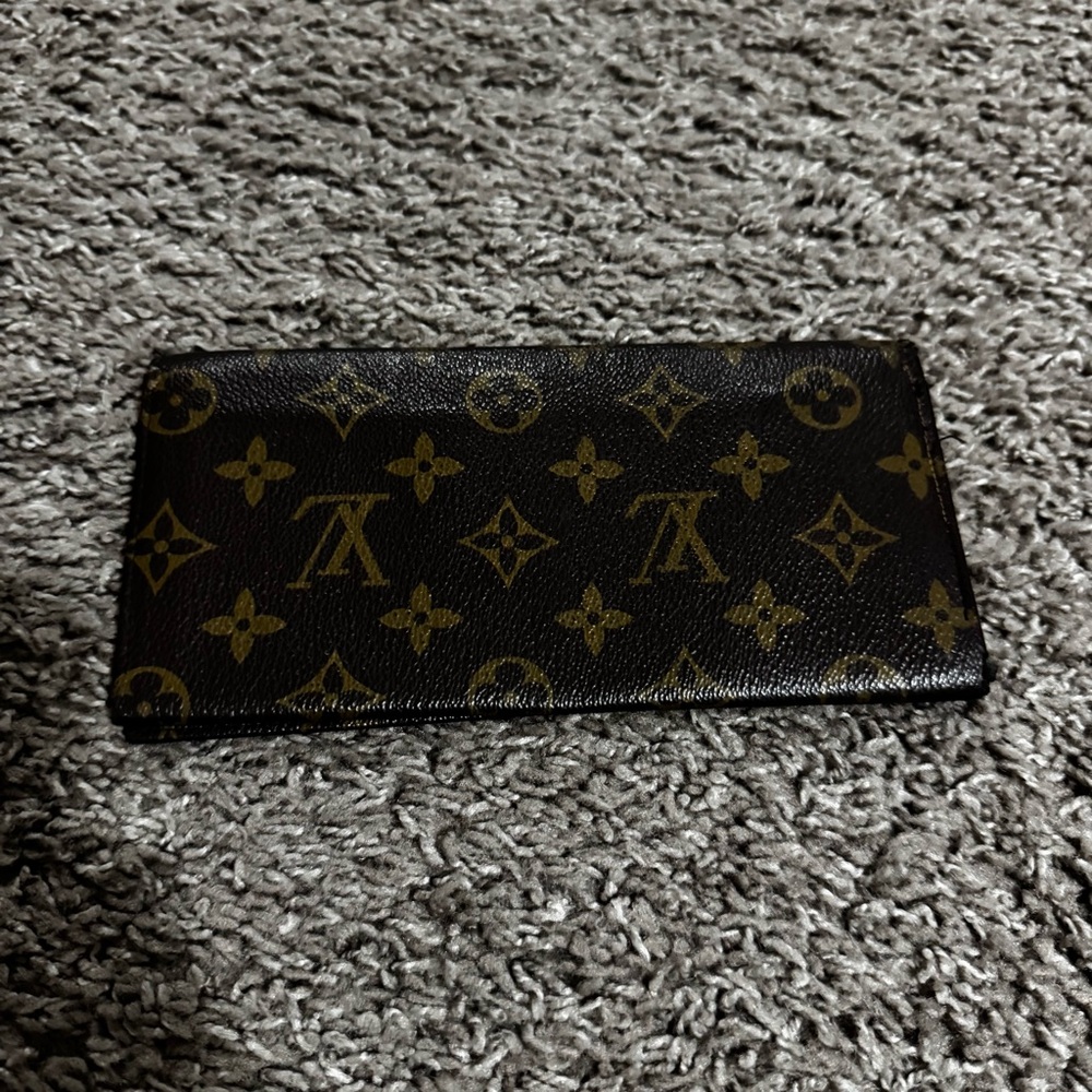 Brown and Gold Monogram Wallet - Picture 3 of 11